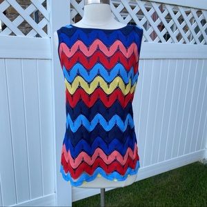 Rafaella Colorful Making Waves Sleeveless Tunic